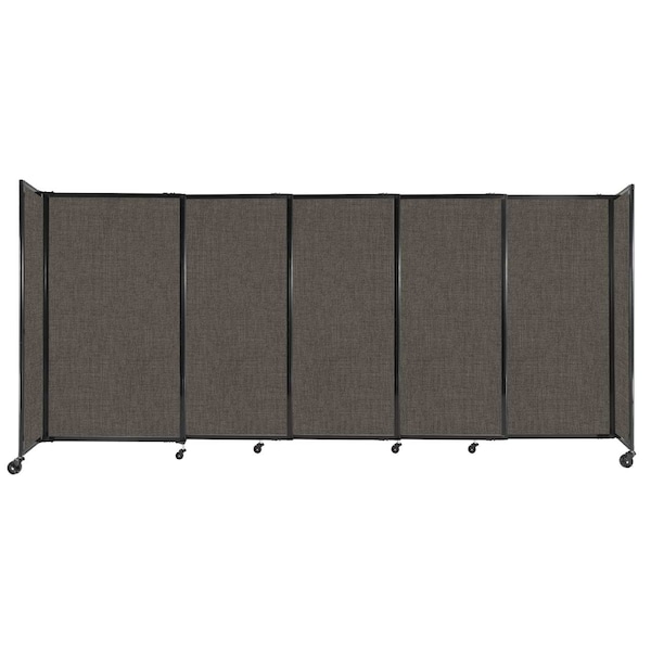 StraightWall Sliding Portable Partition 11'3" x 5' Mocha Fabric